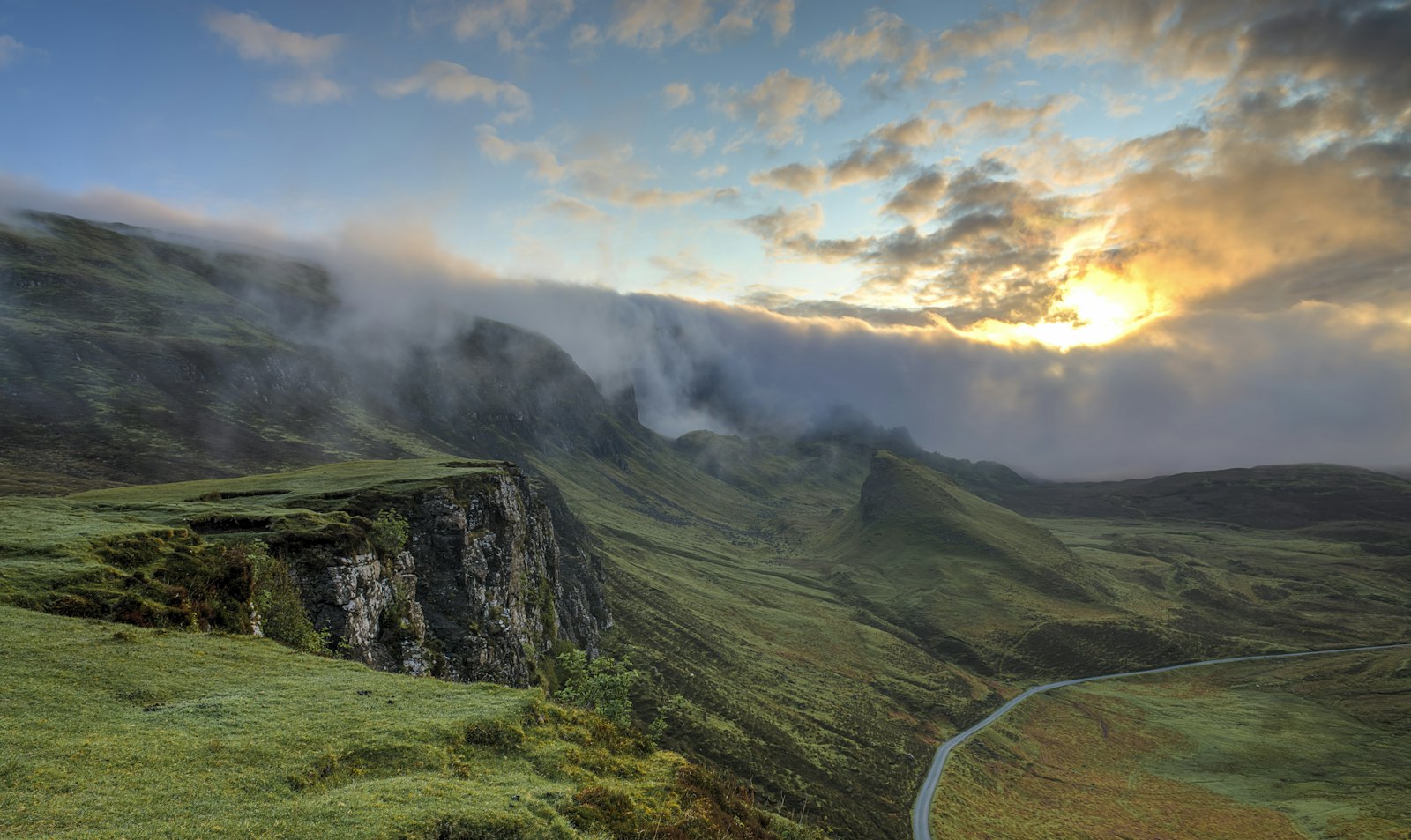 Hills under a dramatic sky